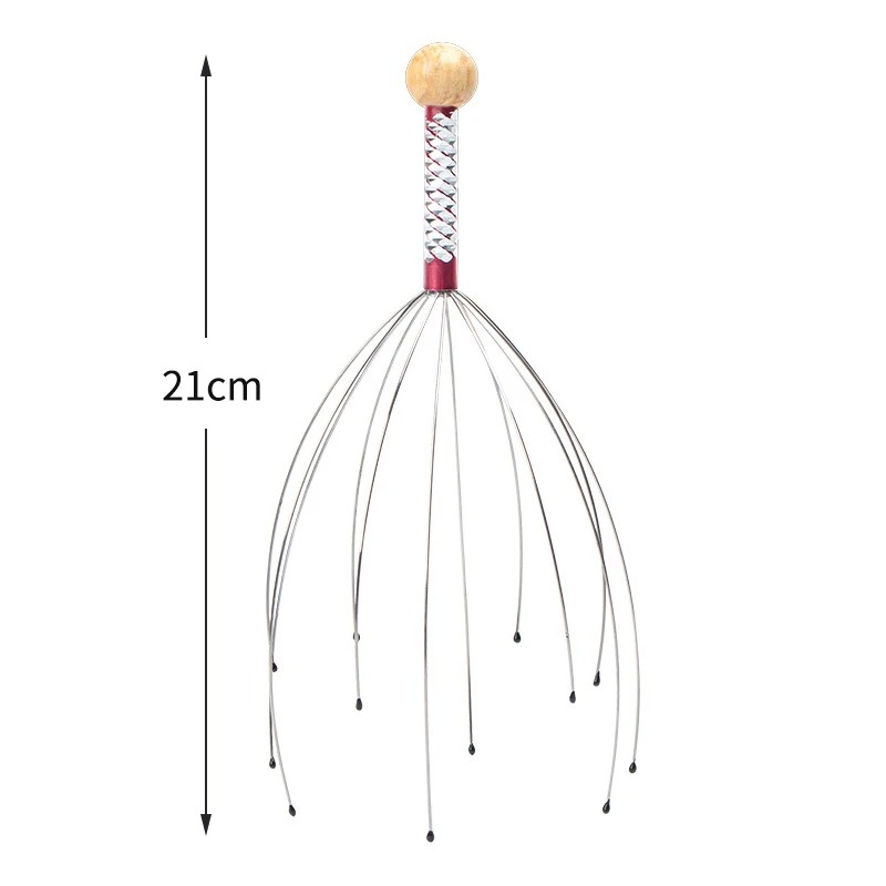 Head massager shown with its 21 centimeter length
