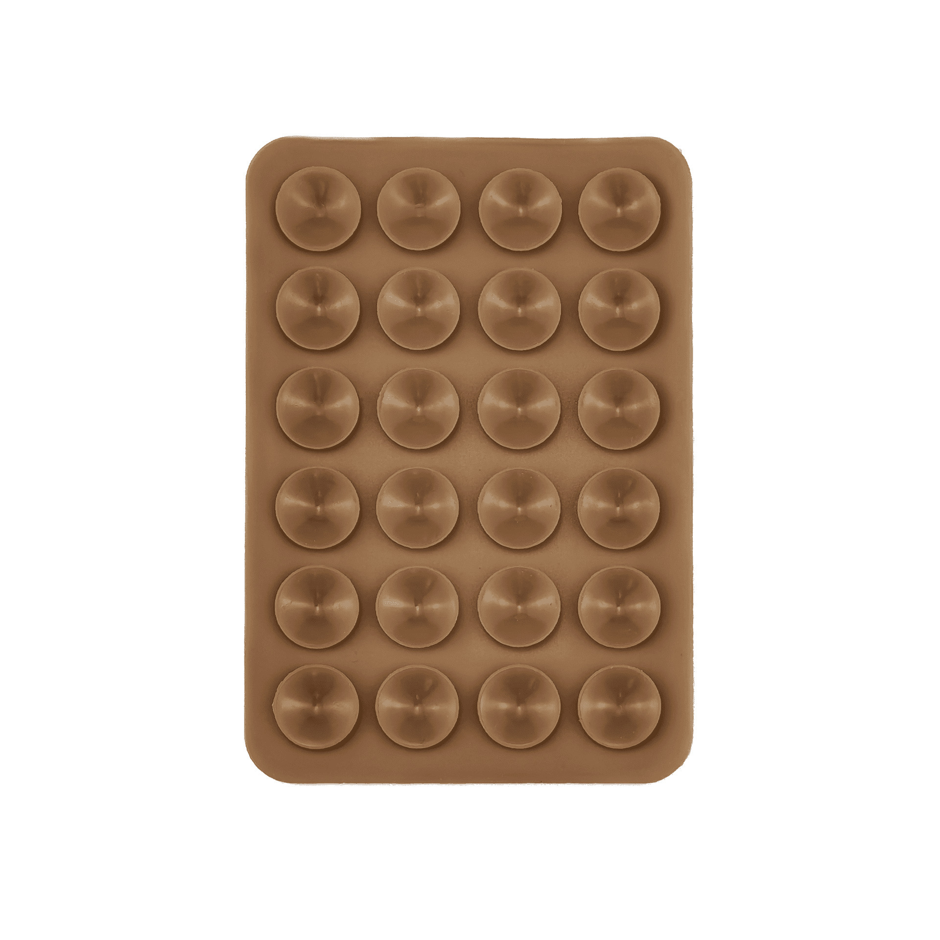 Brown silicone sticky phone grip