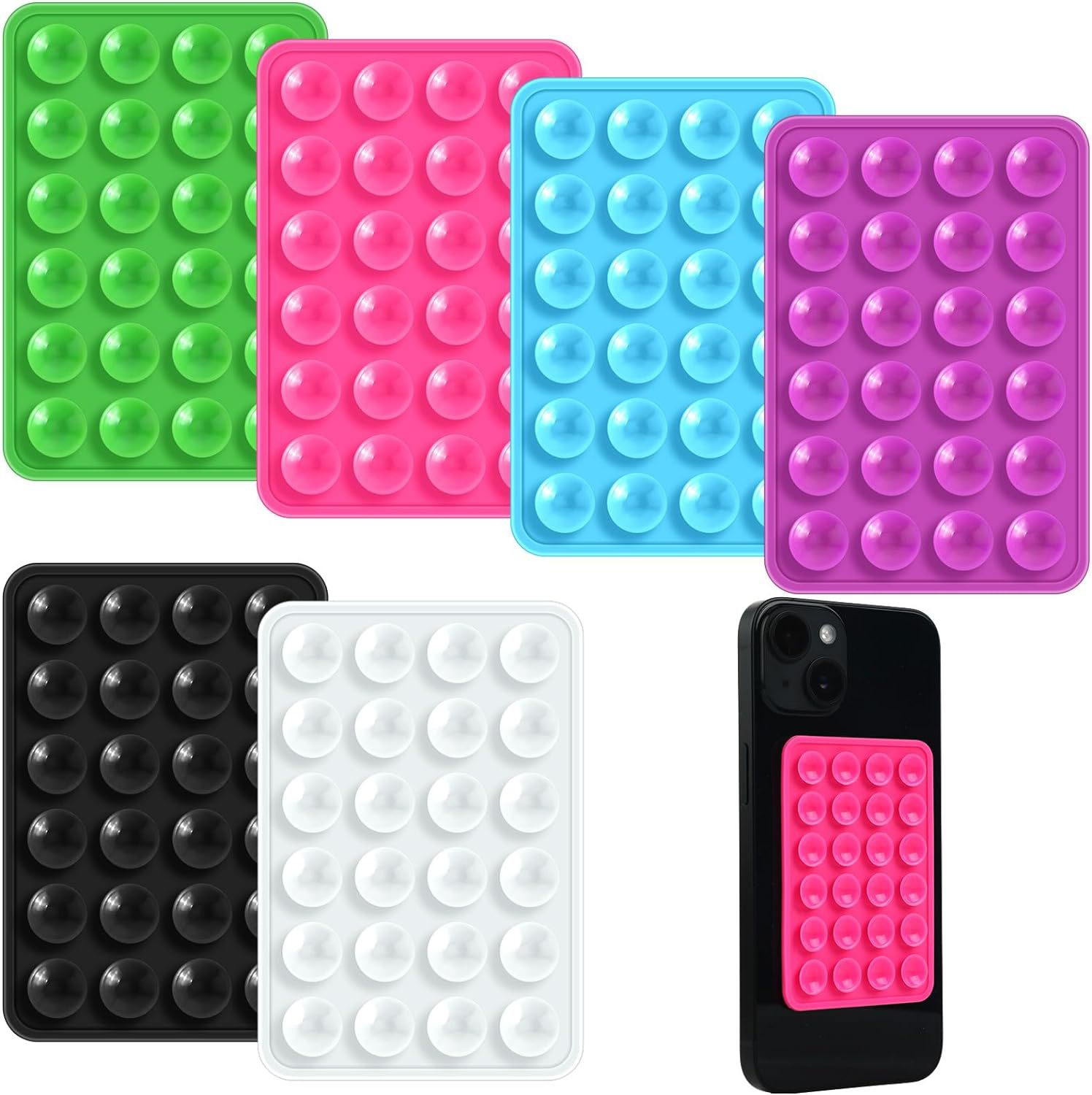 Color assortment of silicone sticky phone grips