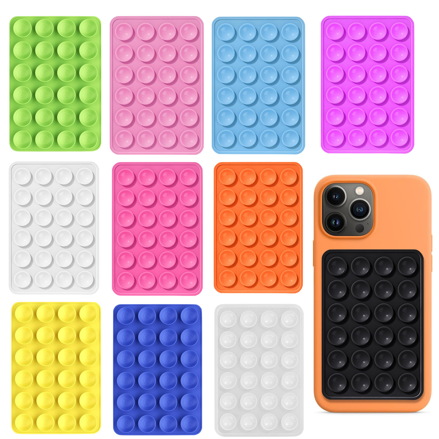 Silicone phone grip color chart