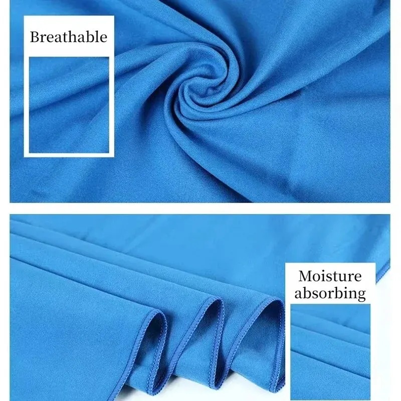 Close-up of breathable and moisture-absorbing microfiber towel fabric